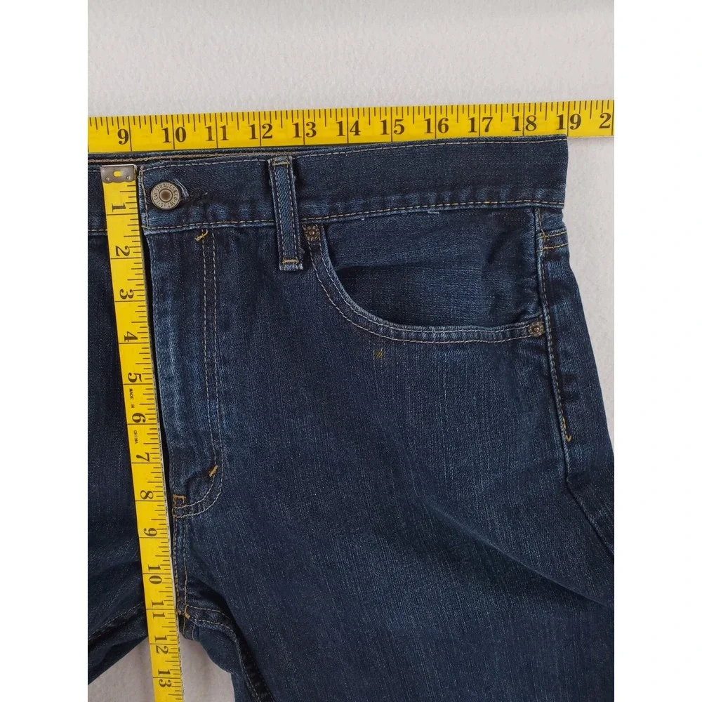 Levis 559 Jeans Mens 36x32 Relaxed Straight Heavy Denim Work Pants Dark Wash